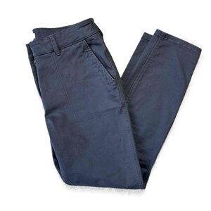 LOFT Dark Gray Petite 8 Cotton Spandex Slim Fit Casual Front Pocket Pants‎